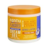 CANTU - Gel definidor Flaxseed Cream con Semilla de Lino - Fijación Fuerte - 16Oz/453G - Suaviza la Hebra Capilar y Promueve el Crecimiento del Cabello