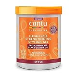 CANTU - Gel para Peinar con Manteca de Karité - Fortalecedor con Aceite de Ricino Negro Jamaicano - Natural - 524 g, 1 pack